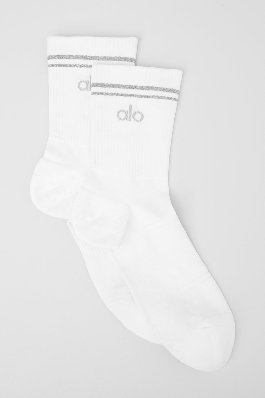 Alo Yoga Unisex Half-Crew Performance Sock - White