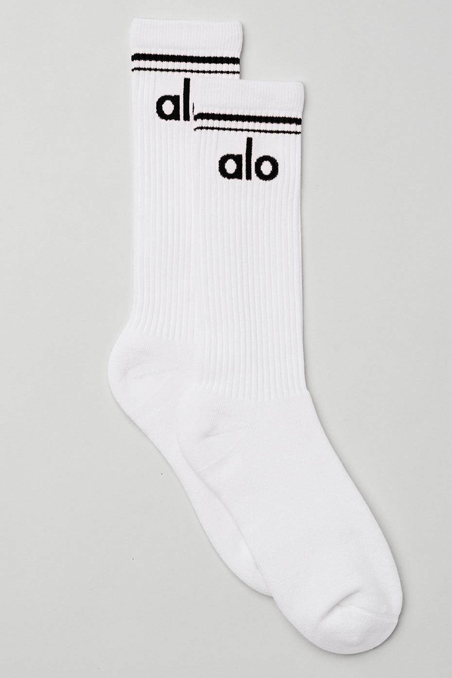 Alo Yoga Unisex Throwback Sock - White/Black