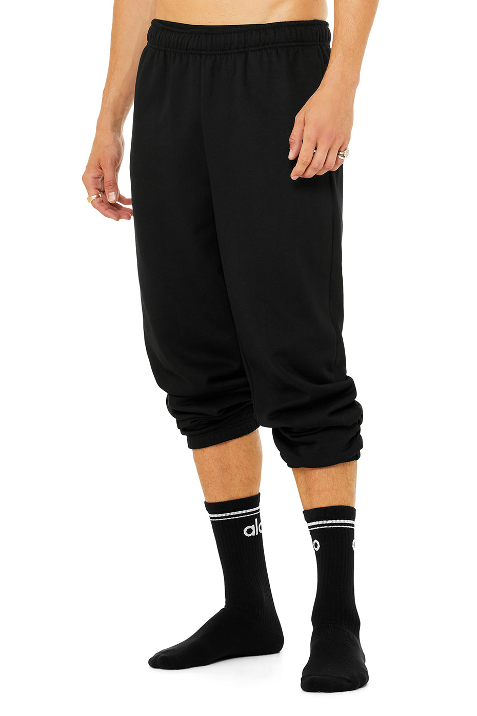 Alo Yoga Unisex Throwback Sock - Black/White