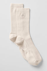 Alo Yoga Unisex Half-Crew Understated Sock - Bone