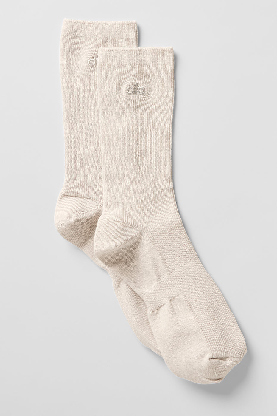 Alo Yoga Unisex Half-Crew Understated Sock - Bone