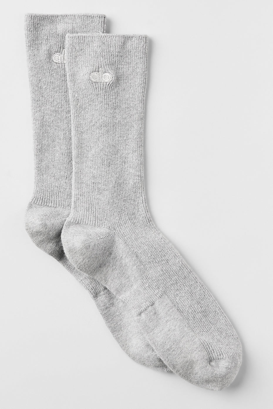 Alo Yoga Unisex Half-Crew Understated Sock - Athletic Heather Grey