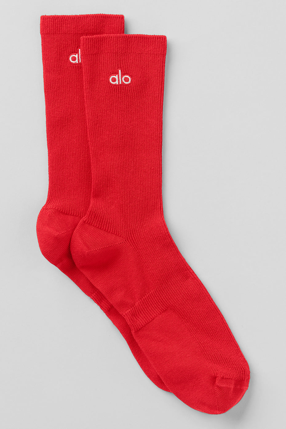 Alo Yoga Unisex Half-Crew Understated Sock - Bright Red
