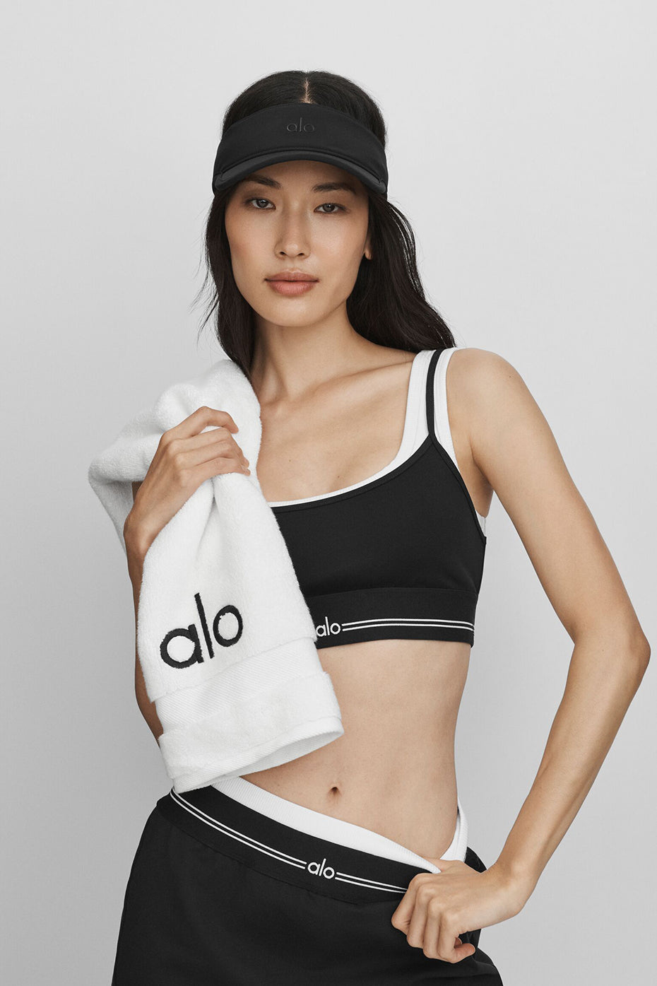 Alo Yoga Performance Eclipse Visor - Black/Black