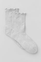 Alo Yoga Women's Lettuce Edge Sock - Athletic Heather Grey