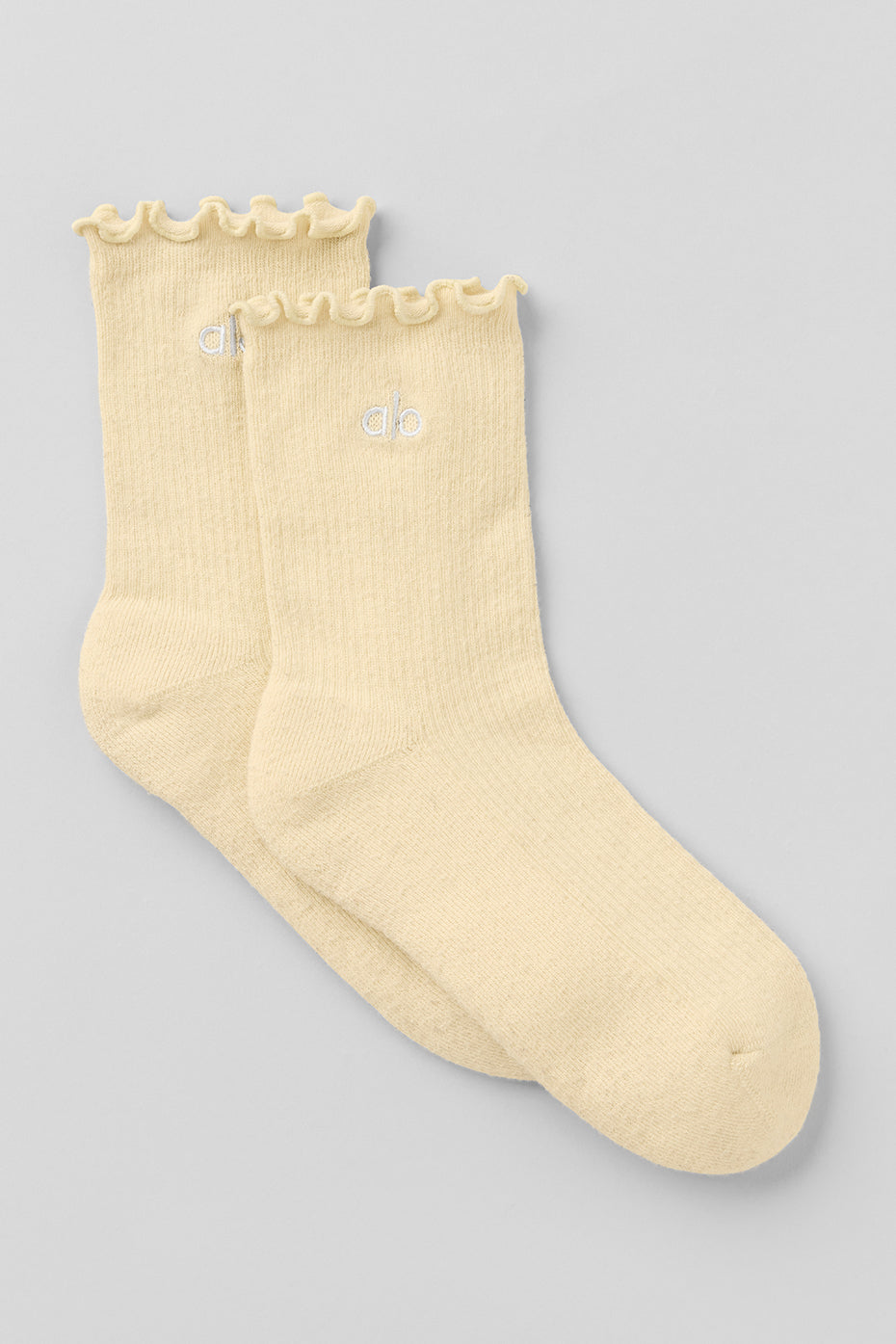 Alo Yoga Women's Lettuce Edge Sock - Candlelight Yellow