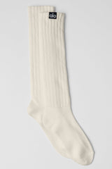 Alo Yoga Unisex Scrunch Sock - Bone