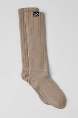 Alo Yoga Unisex Scrunch Sock - Gravel