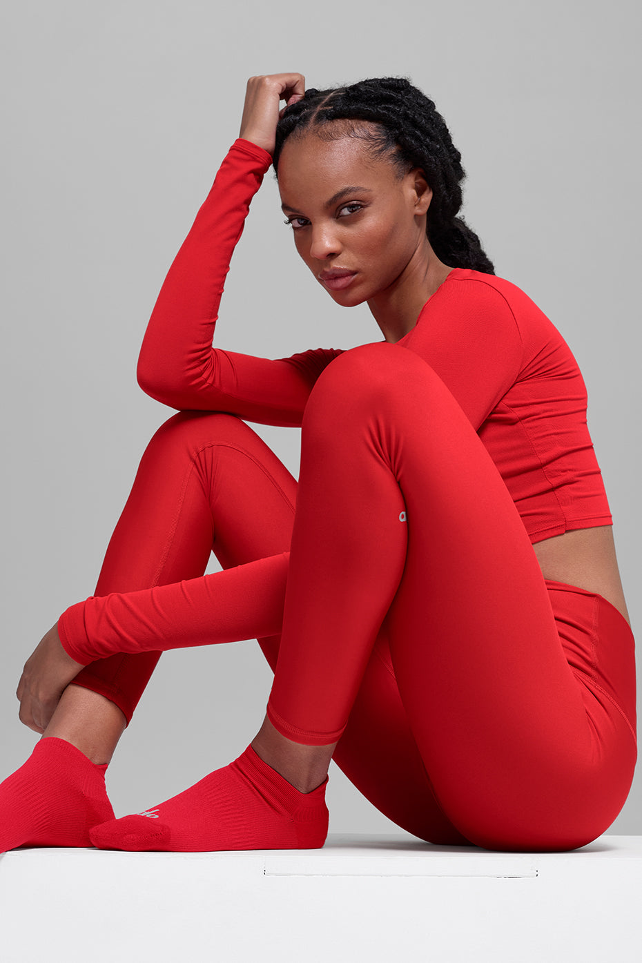 Alo Yoga Unisex Performance Tab Sock - Bright Red