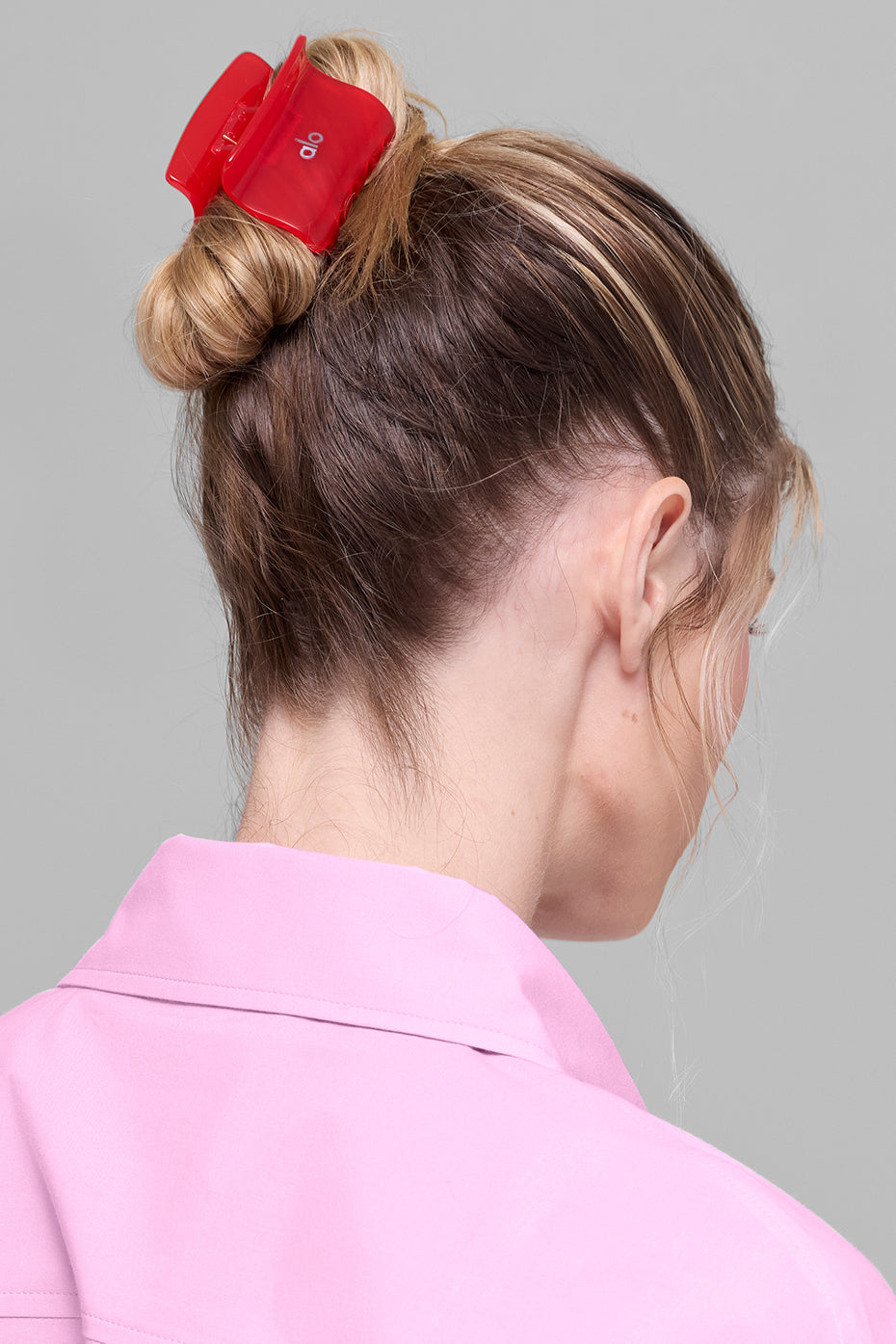 Alo Yoga Effortless Claw Clip (2-Pack) - Candy Heart Pink/Bright Red