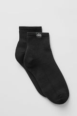 Alo Yoga Quarter Crew Street Sock - Black