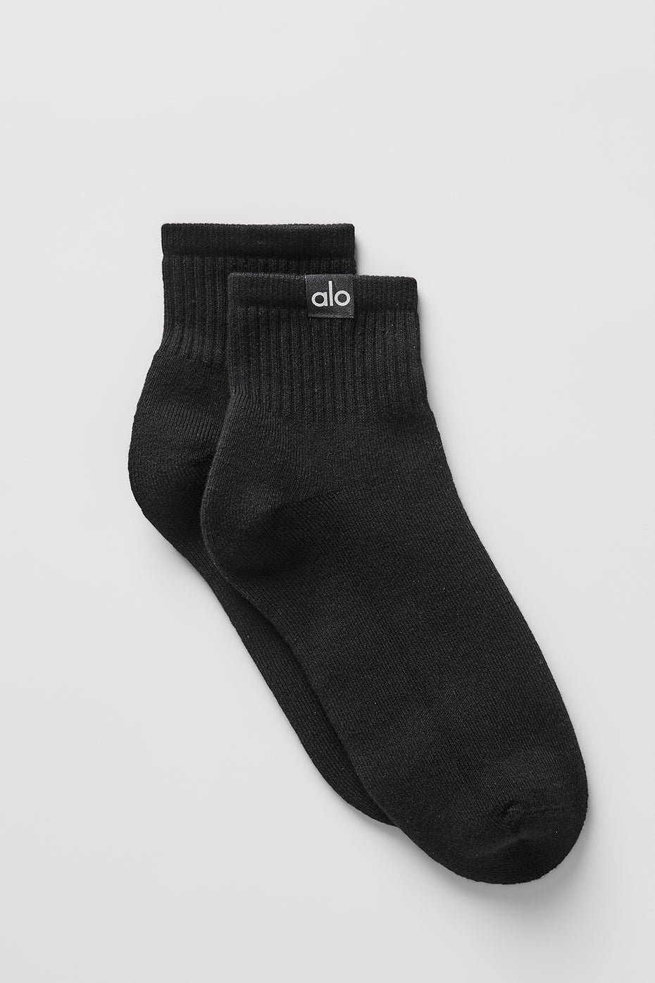 Alo Yoga Quarter Crew Street Sock - Black