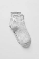 Alo Yoga Quarter Crew Street Sock - Athletic Heather Grey