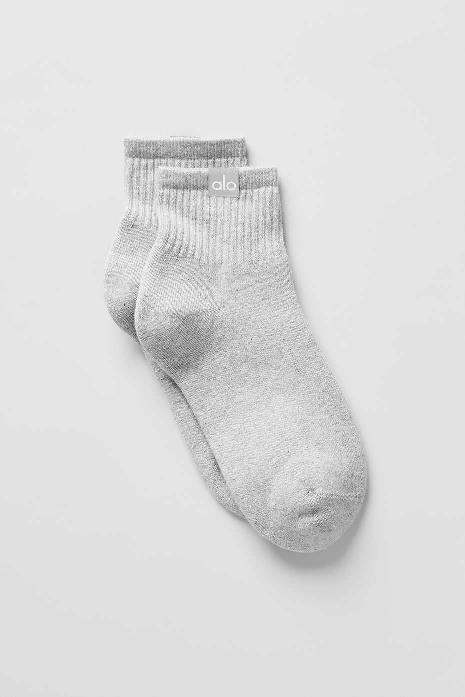 Alo Yoga Quarter Crew Street Sock - Athletic Heather Grey