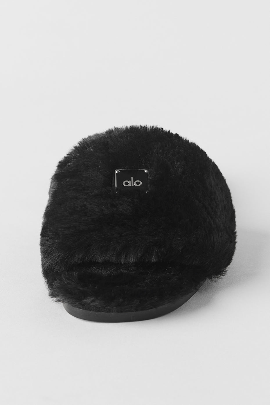 Alo Yoga ALO Classico Faux Fur Sandal - Black