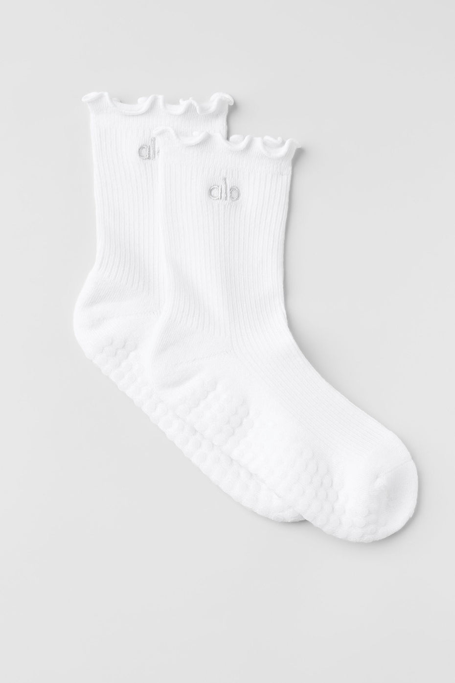 Alo Yoga Lettuce Edge Grip Sock - White