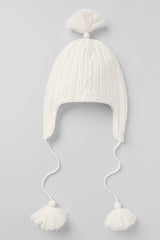 Alo Yoga Cable Knit Winter Bliss Earflap Beanie - Ivory