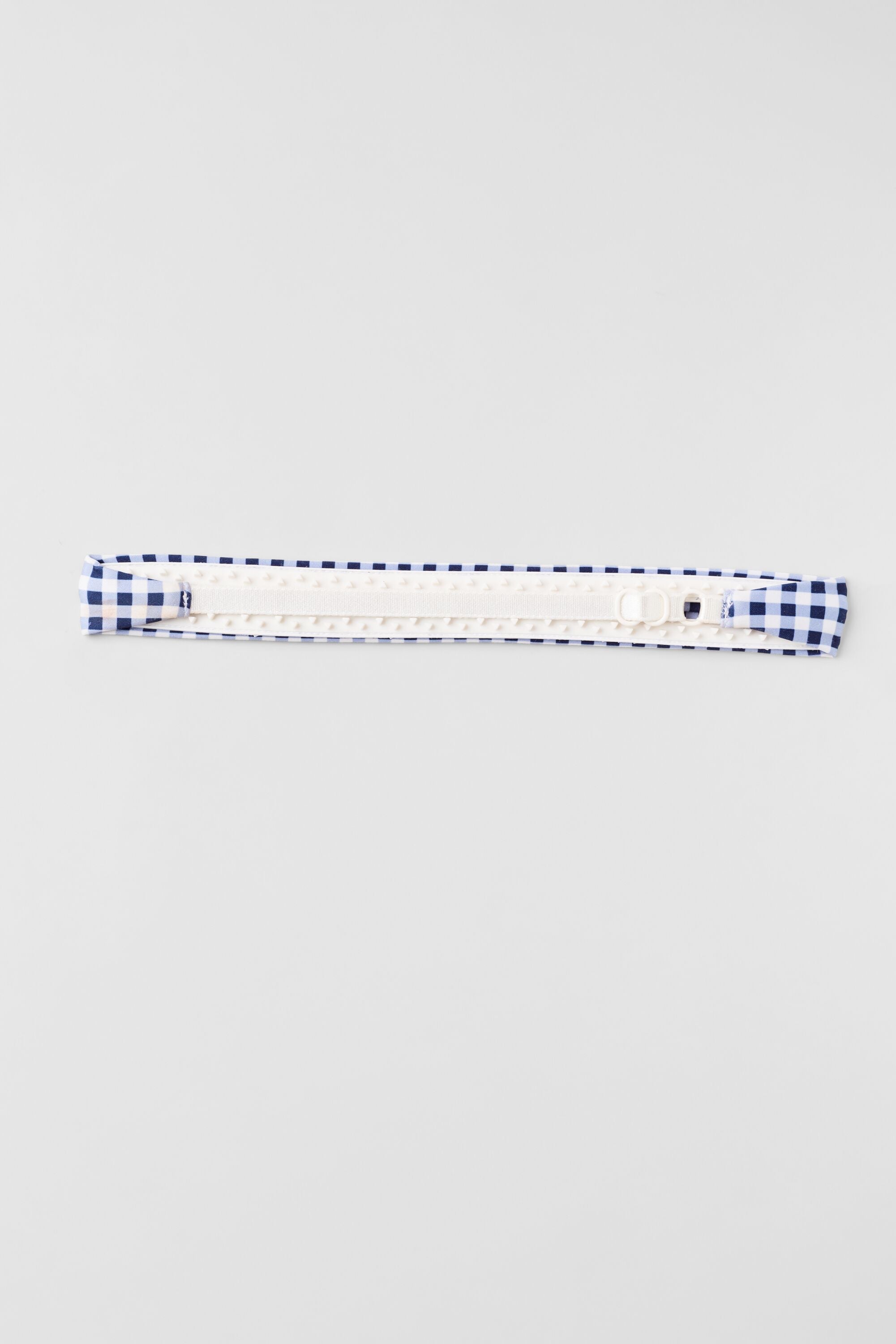 Alo Yoga Gingham Airlift So Smooth Headband - Navy Gingham
