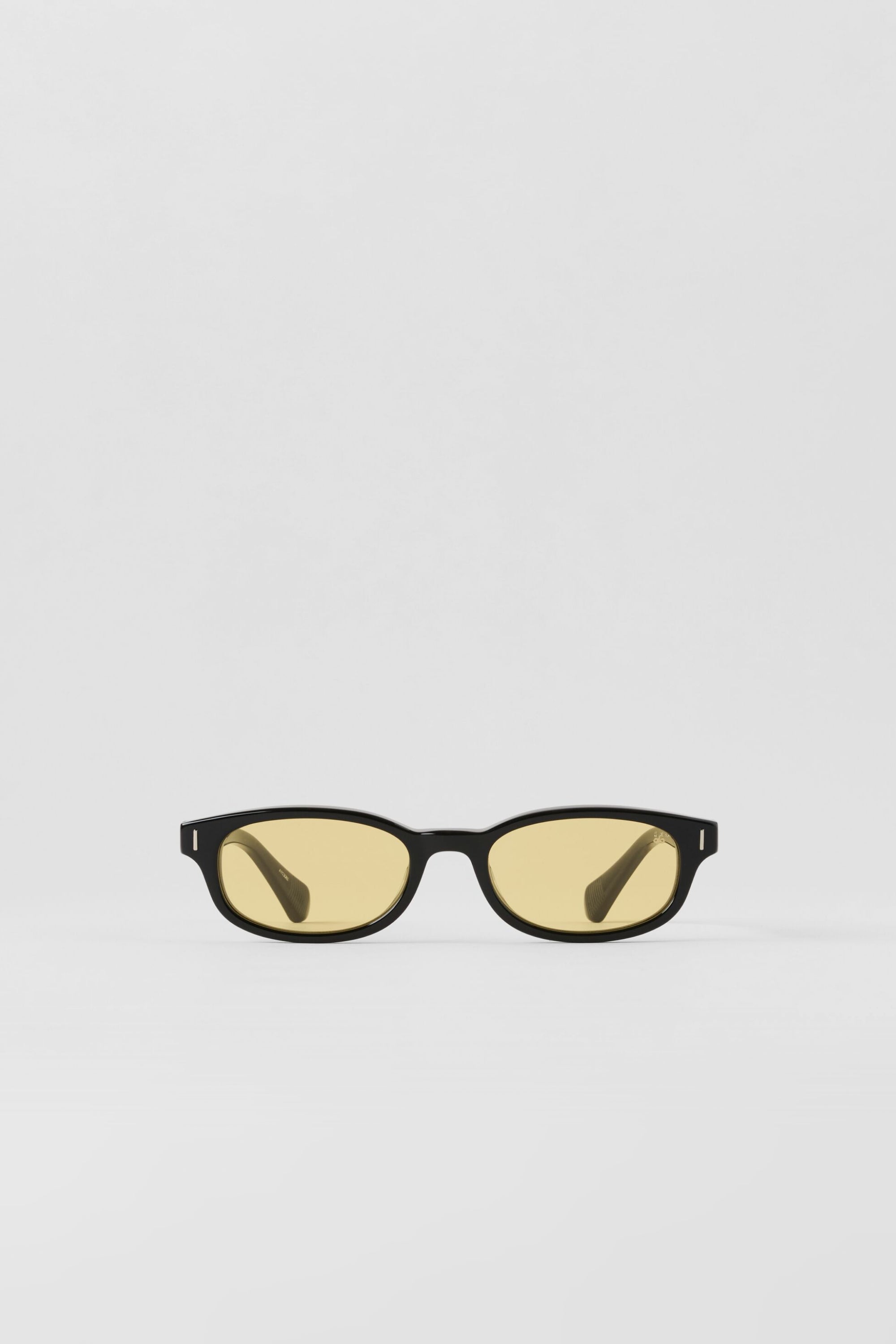 Alo Yoga ALO Skinny Oval Sunglasses - Black/Yellow
