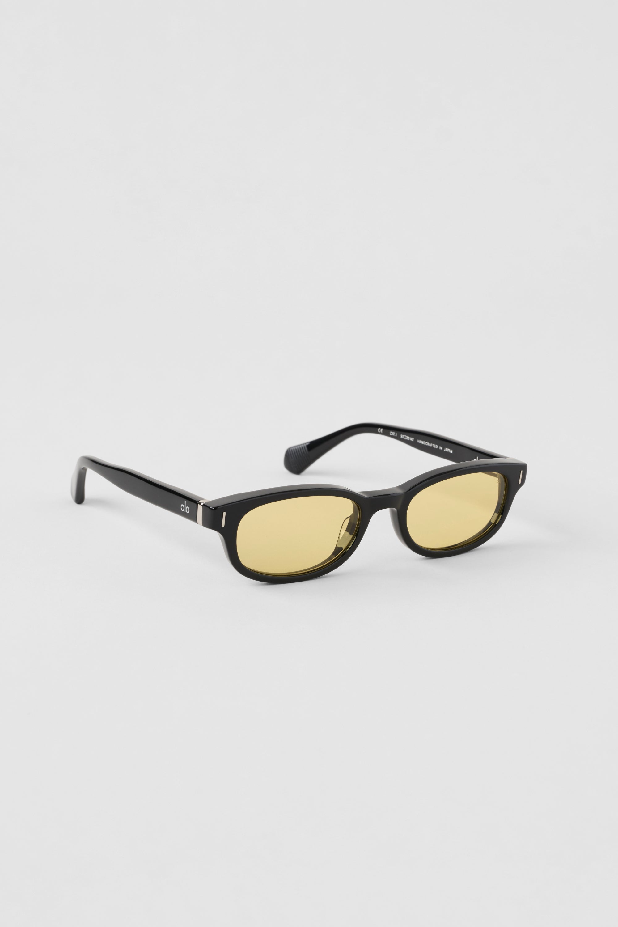 Alo Yoga ALO Skinny Oval Sunglasses - Black/Yellow