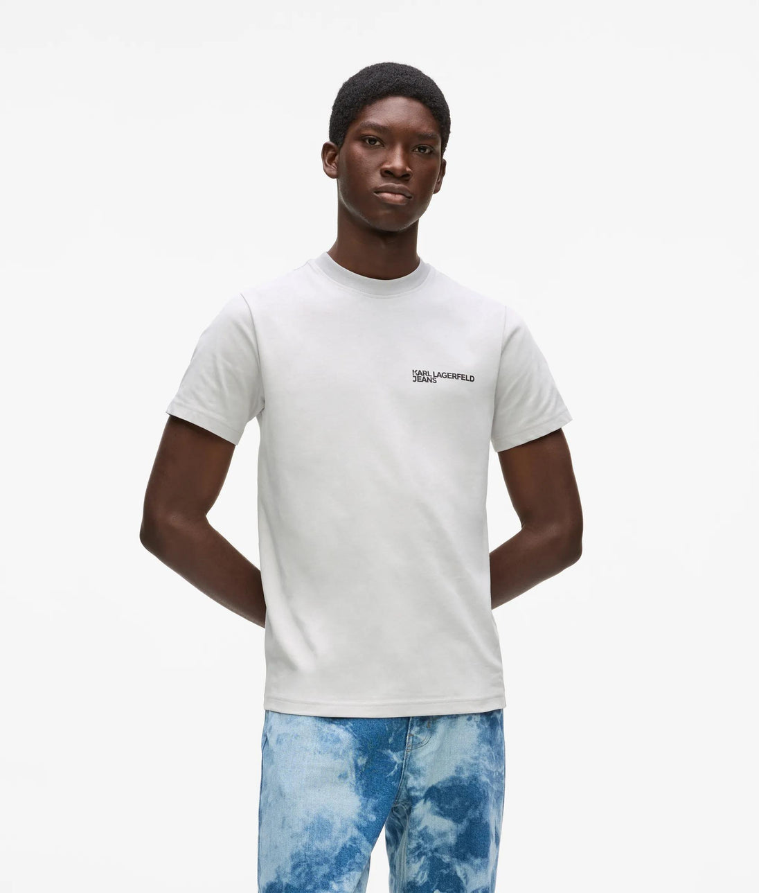 Karl Lagerfeld Bleached Relaxed Jeans White/Blue