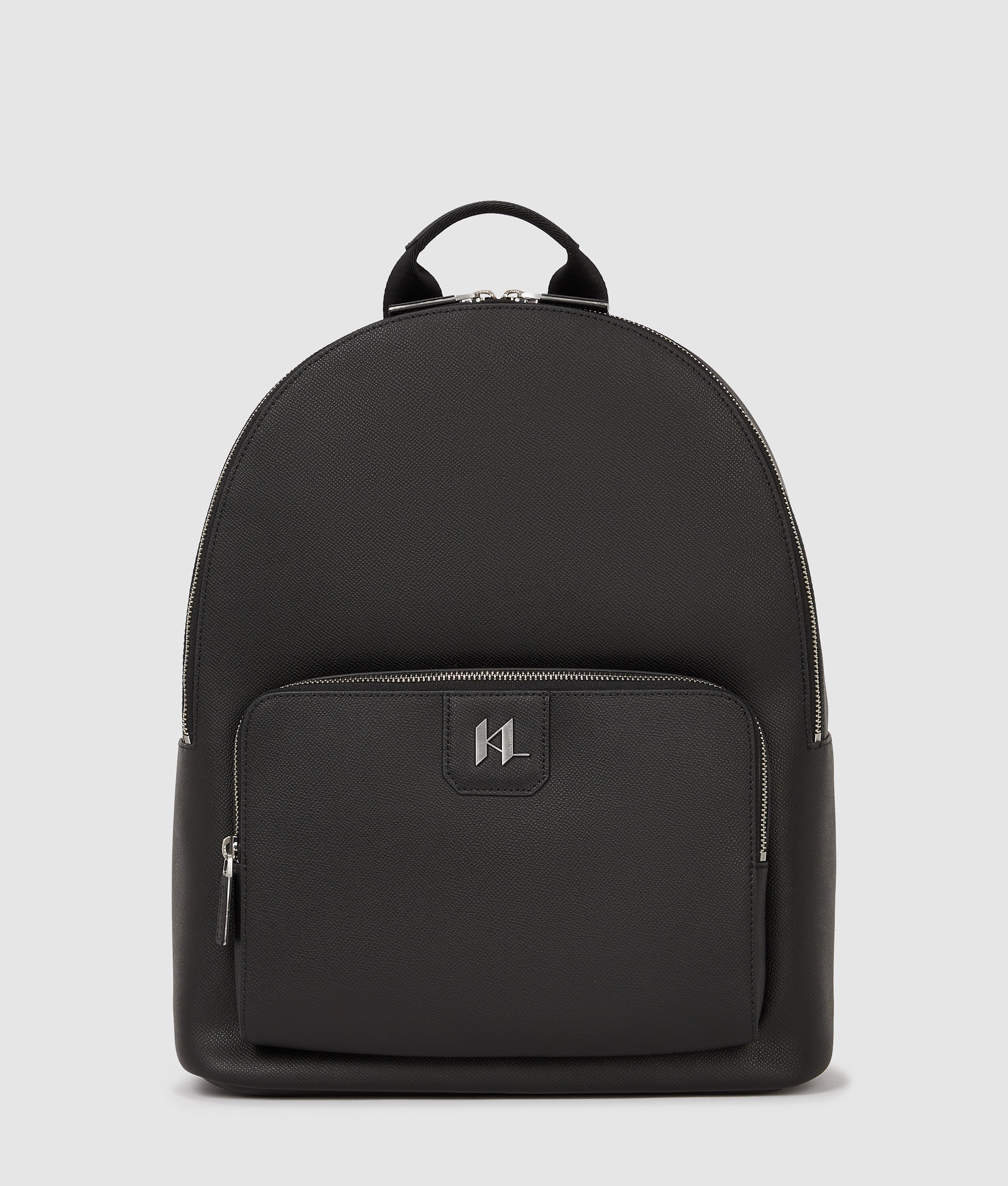 KarlLagerfeld Kmonogram Leather Backpack Black