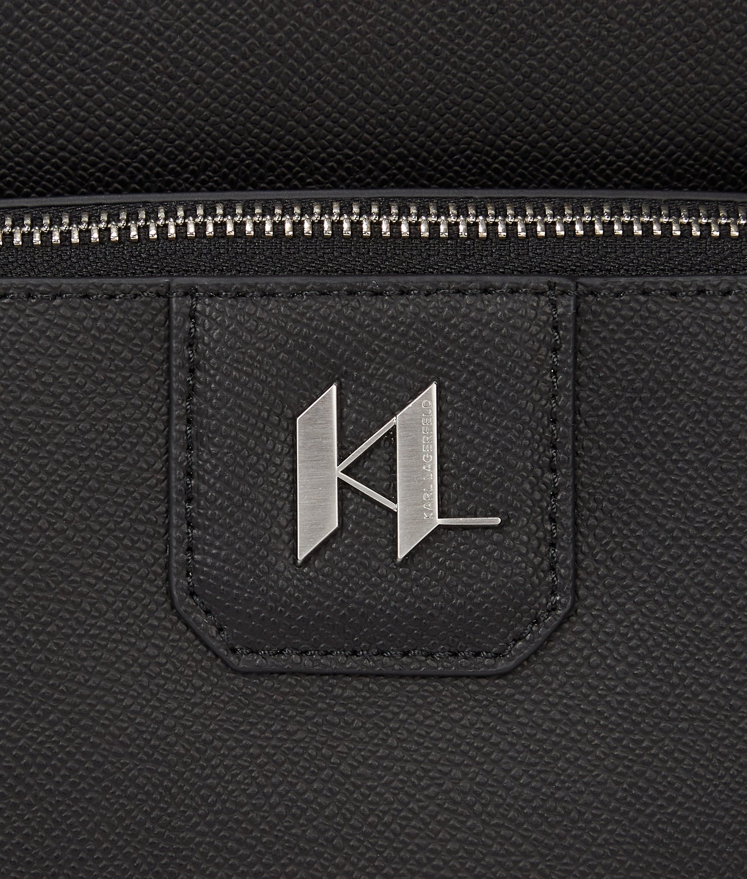 KarlLagerfeld Kmonogram Leather Backpack Black