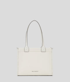 KarlLagerfeld Kskuare Grainy Medium Tote Bag Off White