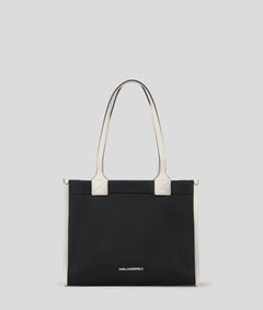 KarlLagerfeld Kskuare Grainy Medium Tote Bag Black/White