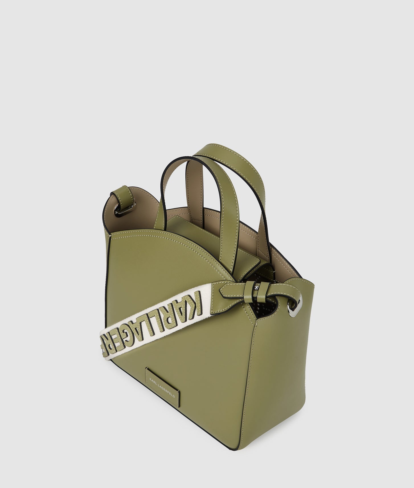 KarlLagerfeld Kcircle Perforated Small Tote Bag Cedar