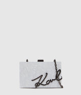 KarlLagerfeld Ksoirée Clutch Off White