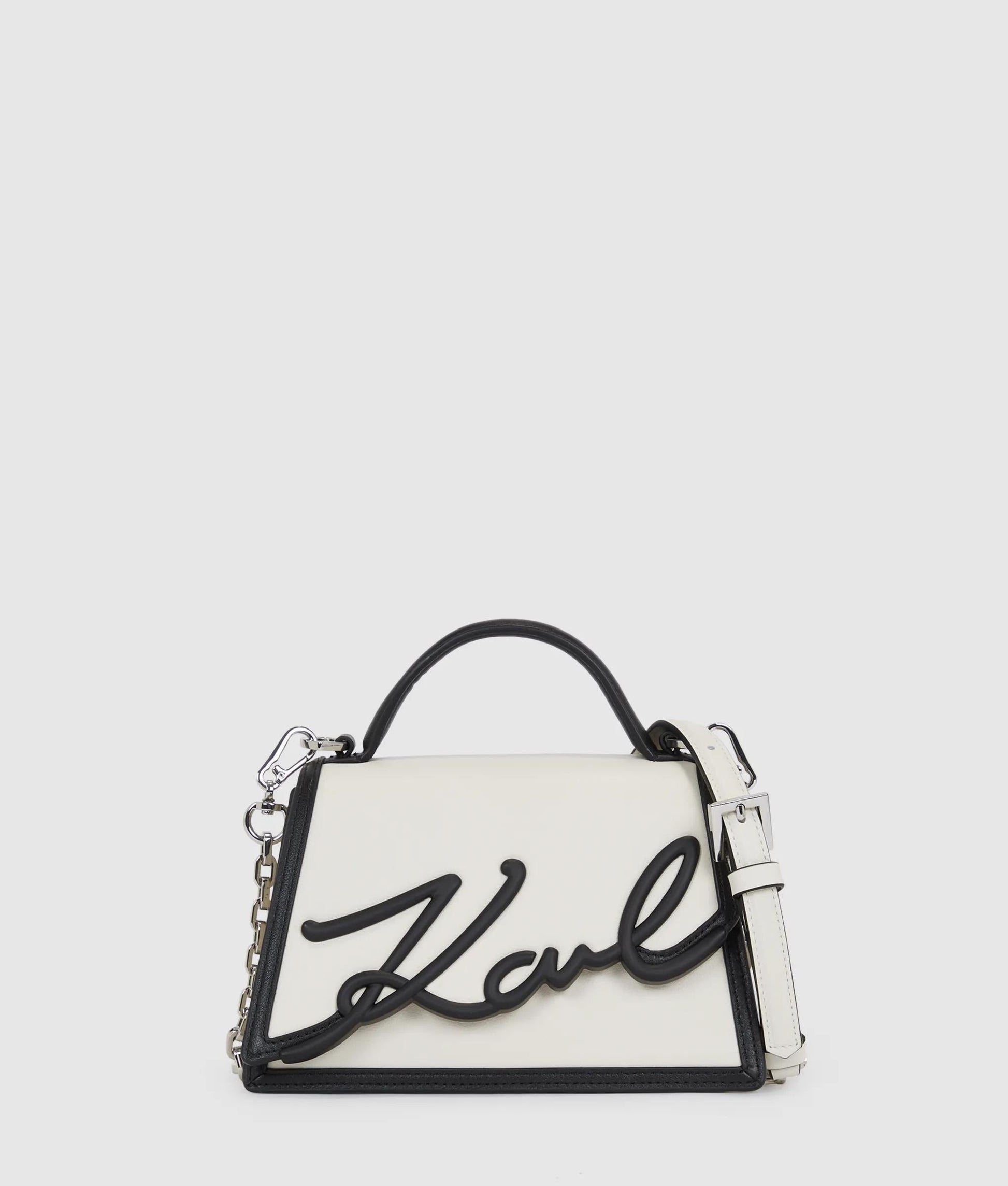 KarlLagerfeld Ksignature Small Crossbody Bag White/Black