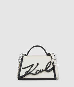 KarlLagerfeld Ksignature Small Crossbody Bag White/Black