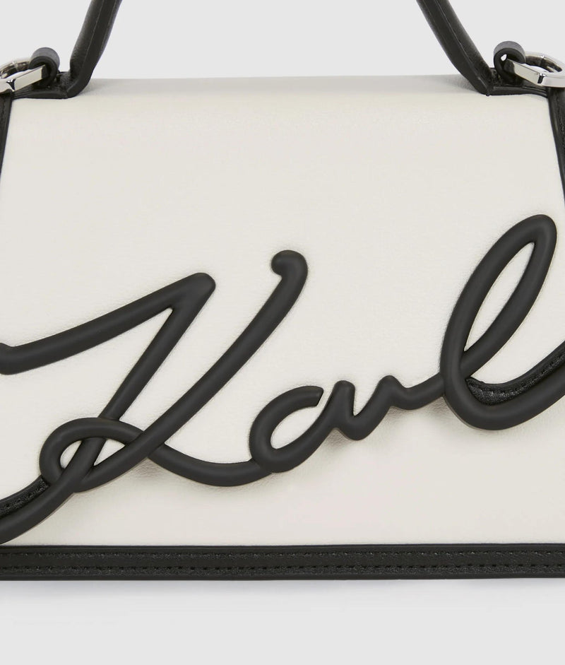 KarlLagerfeld Ksignature Small Crossbody Bag White/Black