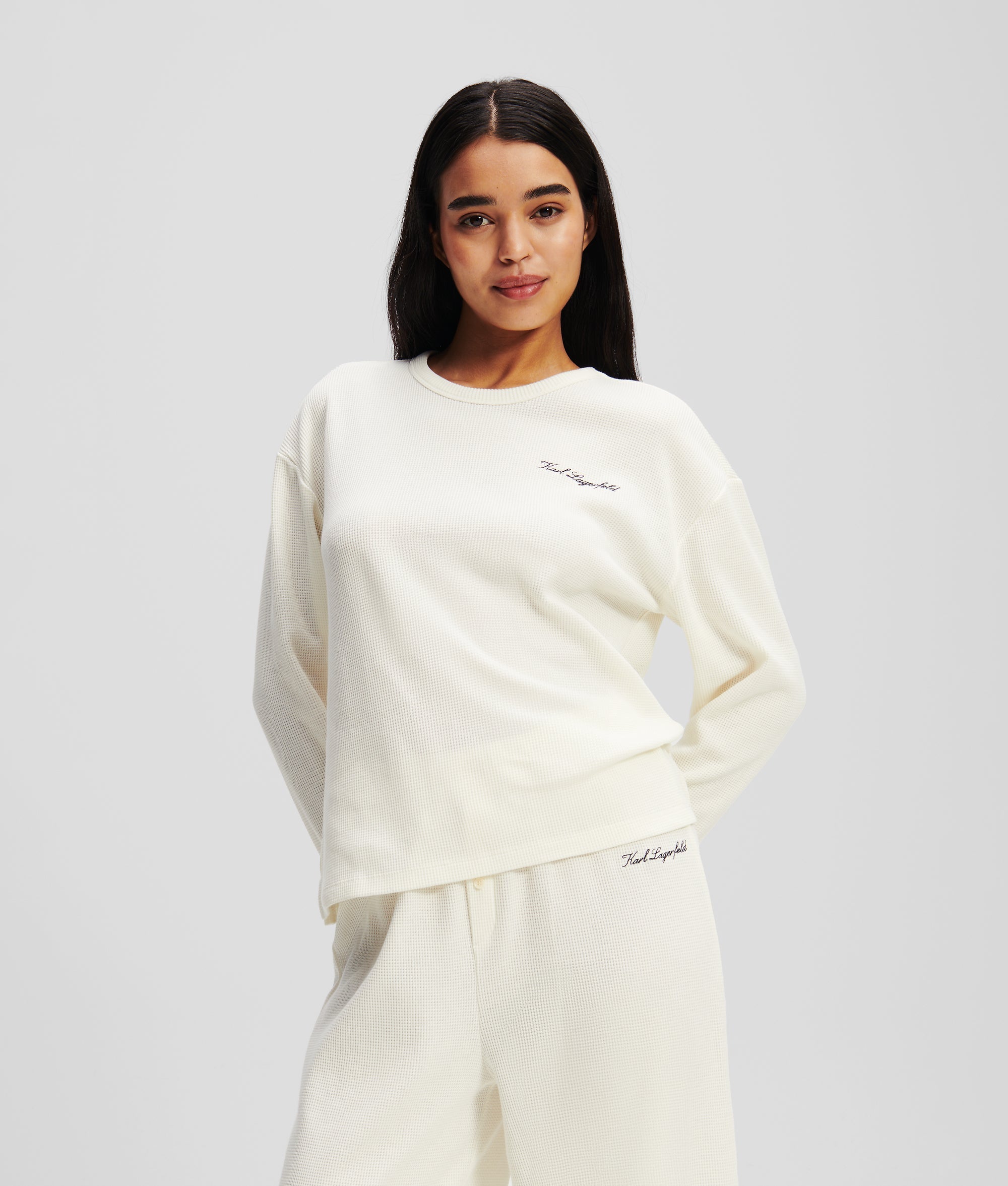 Karl Lagerfeld Hotel Karl Pajama Set Cannoli Cream
