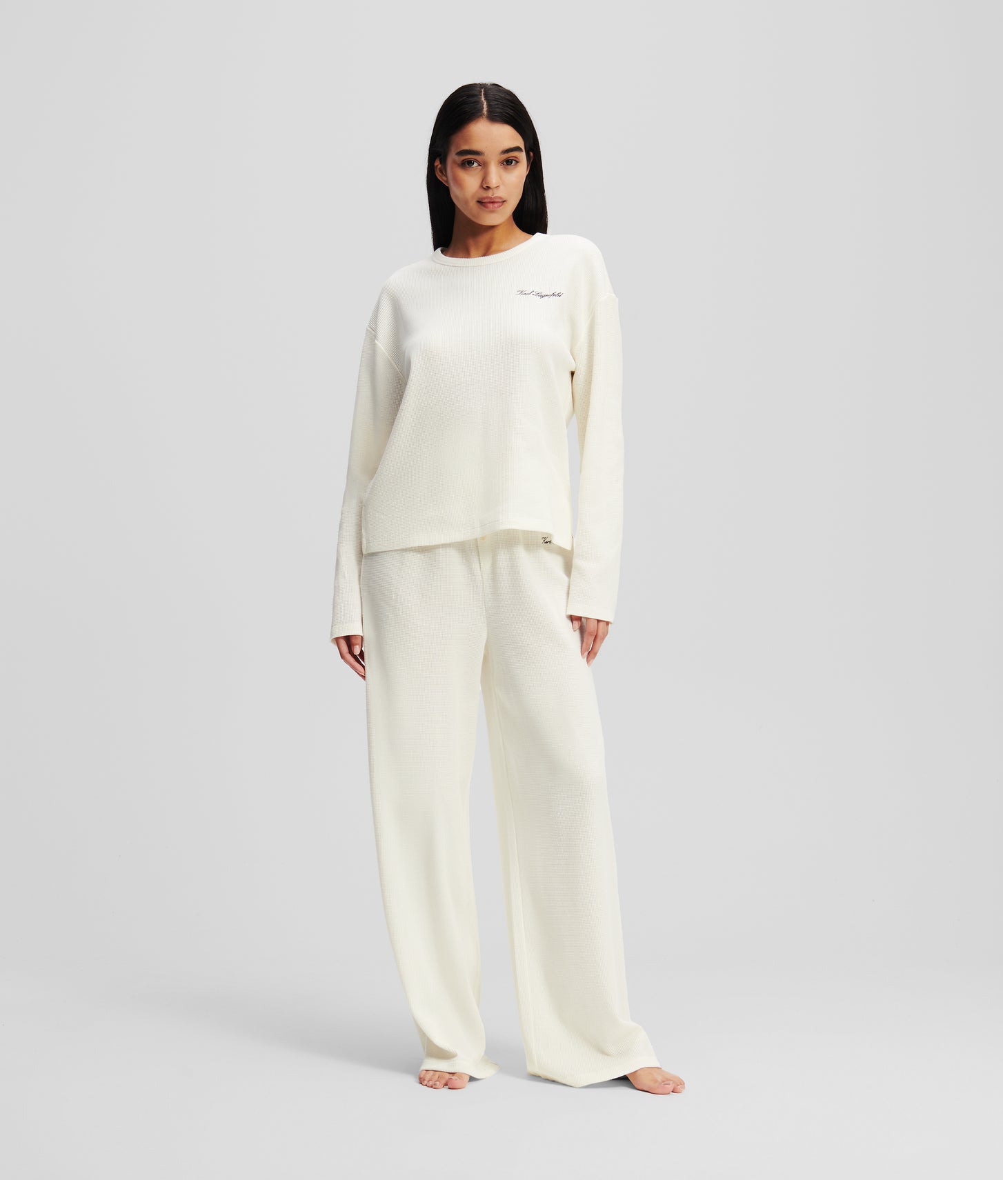 Karl Lagerfeld Hotel Karl Pajama Set Cannoli Cream