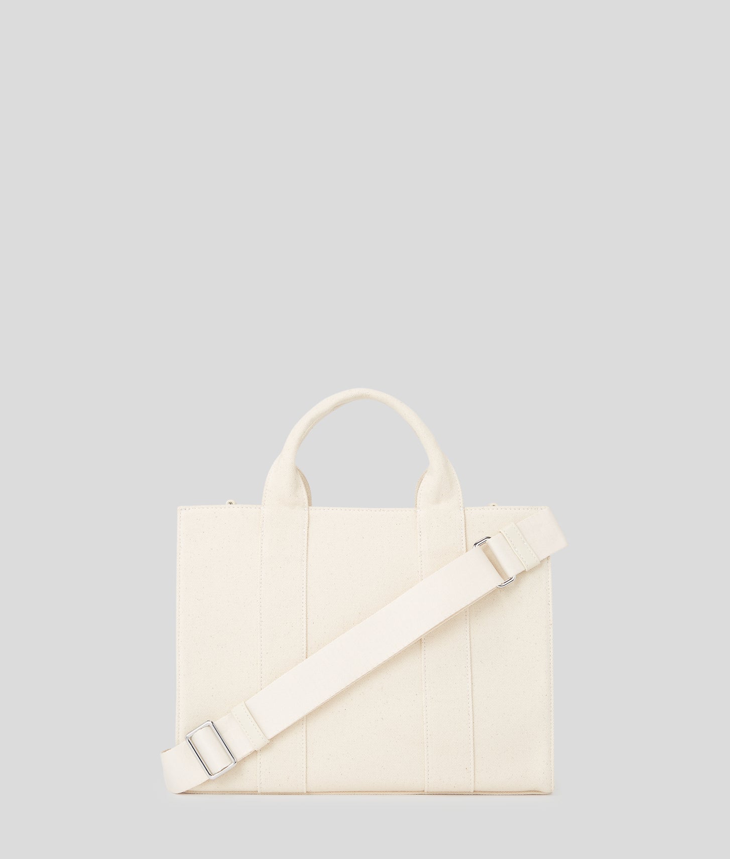 KarlLagerfeld Rue St-Guillaume Medium Square Tote Bag Natural