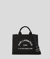 KarlLagerfeld Rue St-Guillaume Medium Square Tote Bag Black