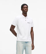 Karl Lagerfeld Logo Polo Shirt White