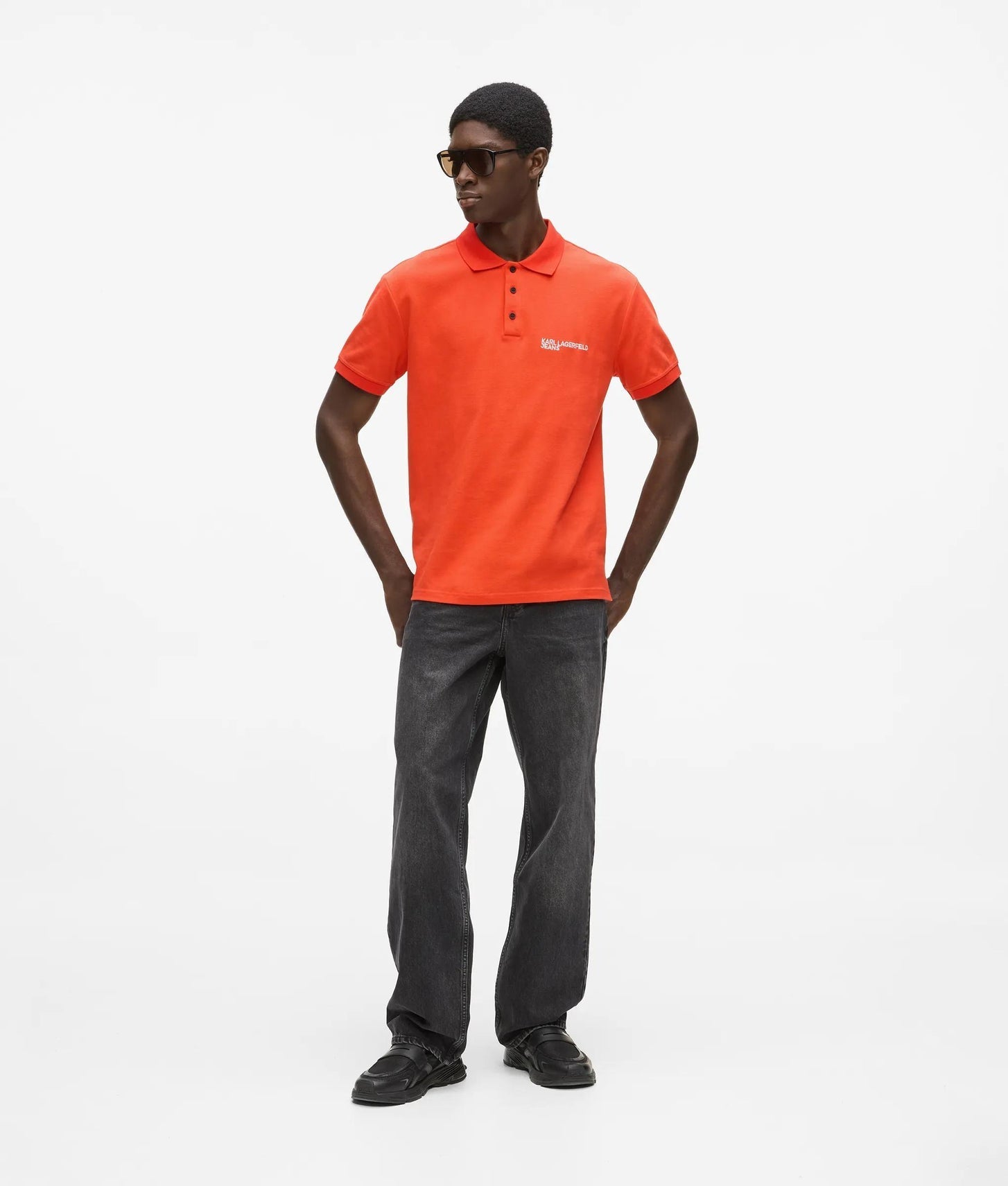 Karl Lagerfeld Logo Polo Shirt Grenadine