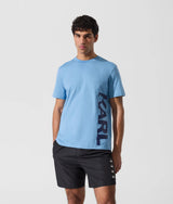 Karl Lagerfeld Logo Beach T-Shirt Silver Lake Blue