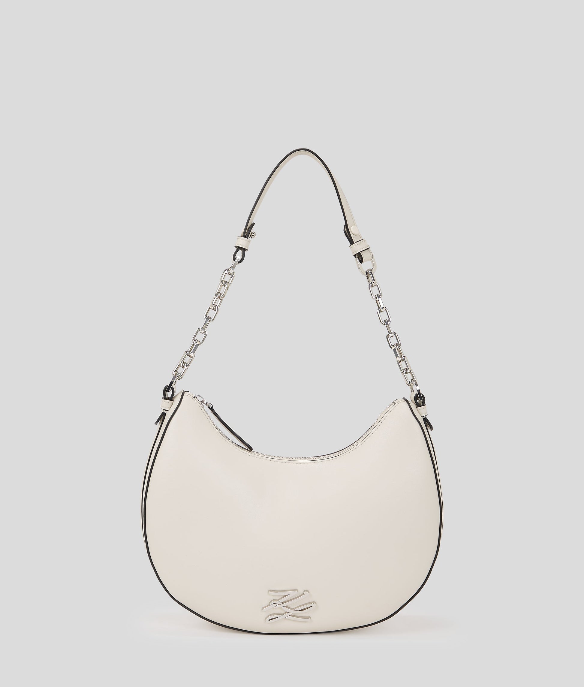 KarlLagerfeld Kautograph Moon Shoulder Bag Cement
