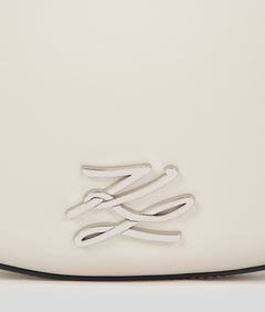 KarlLagerfeld Kautograph Moon Shoulder Bag Cement