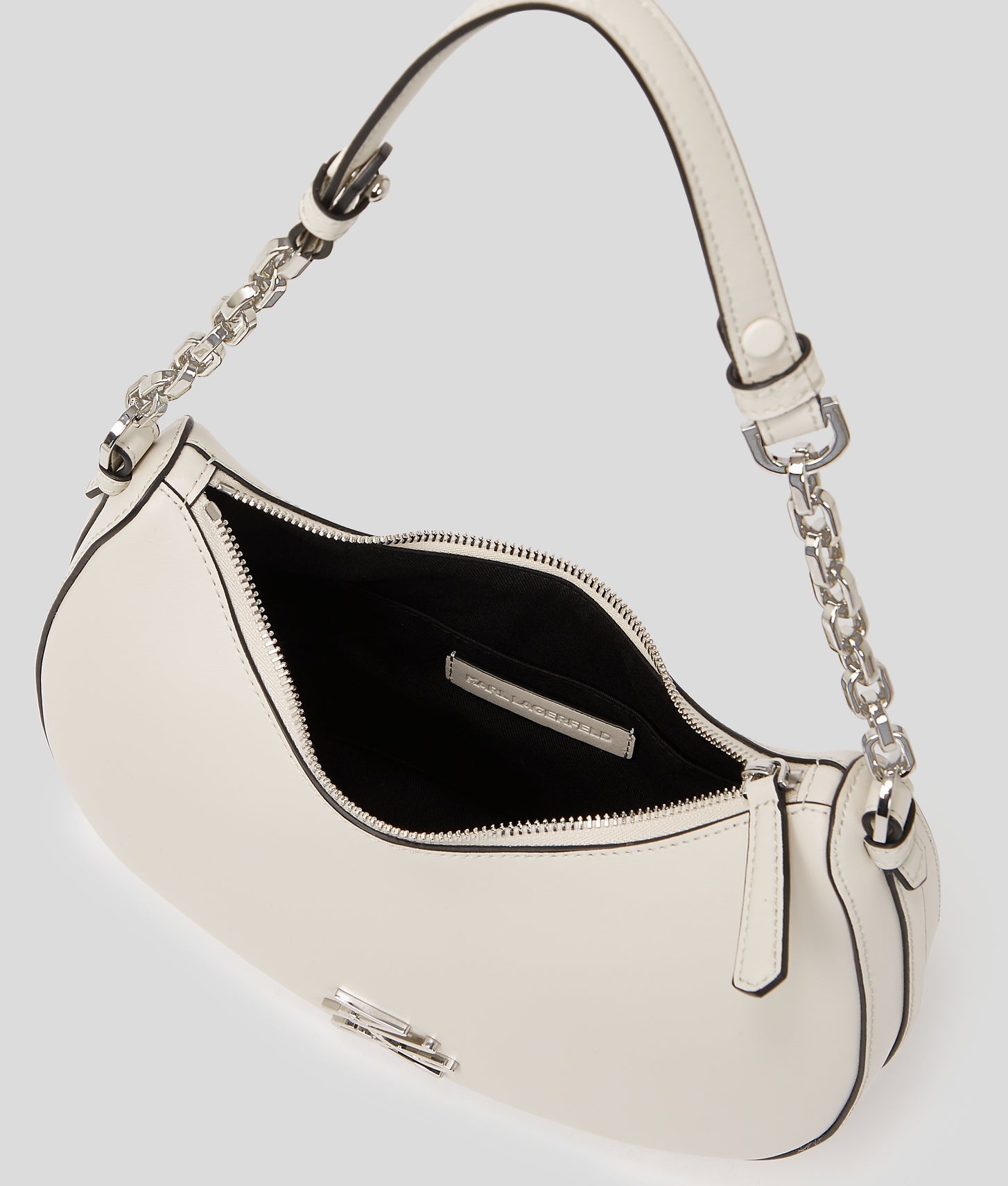 KarlLagerfeld Kautograph Moon Shoulder Bag Cement