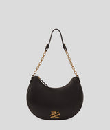 KarlLagerfeld Kautograph Moon Shoulder Bag Black