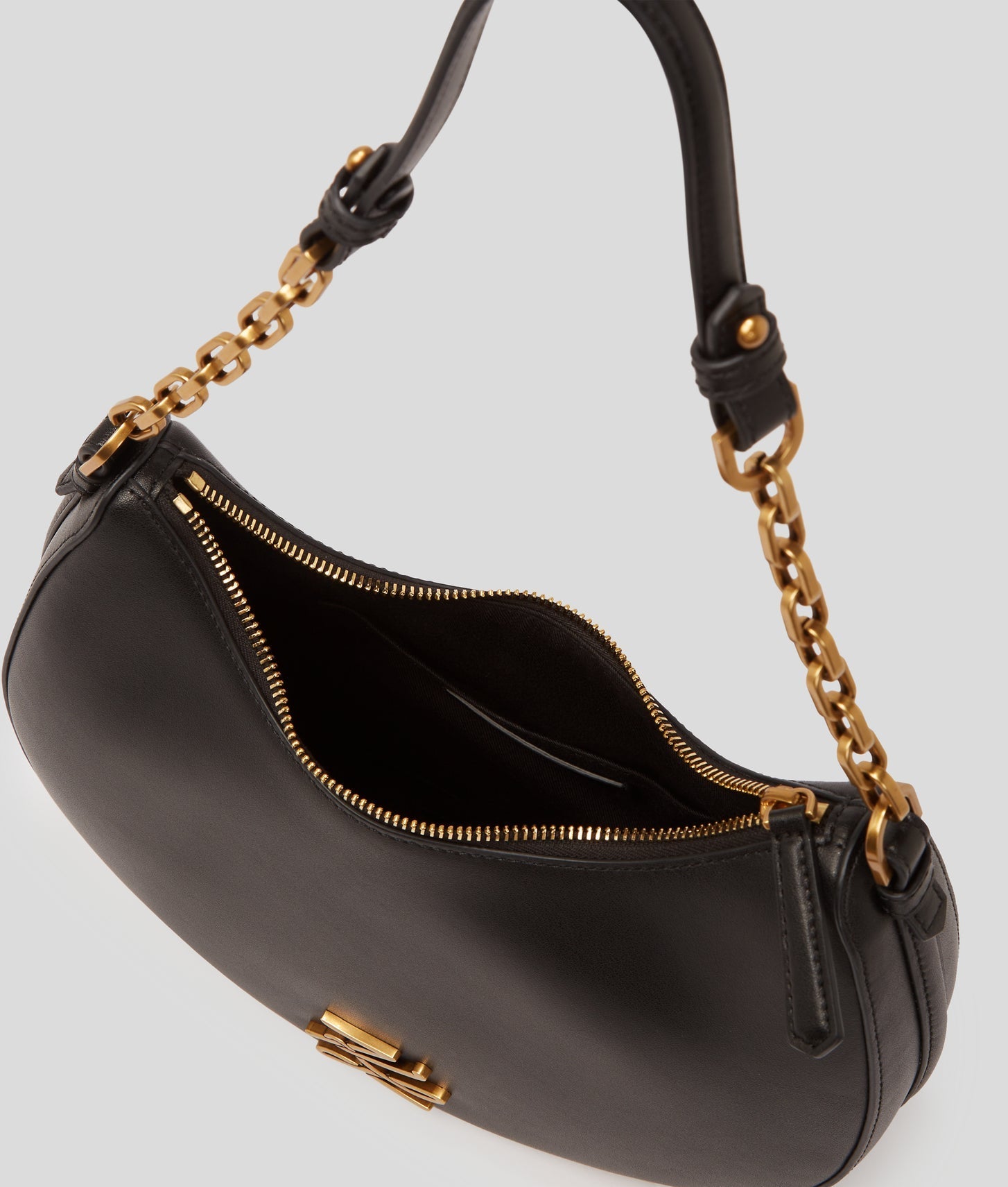 KarlLagerfeld Kautograph Moon Shoulder Bag Black