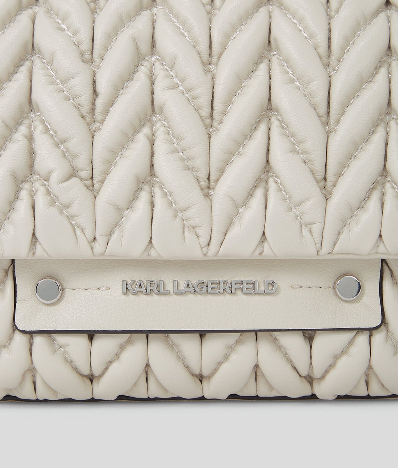KarlLagerfeld Kweave Crossbody Bag Cement