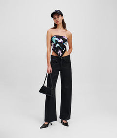 KarlLagerfeld Metal Logo Small Shoulder Bag Black