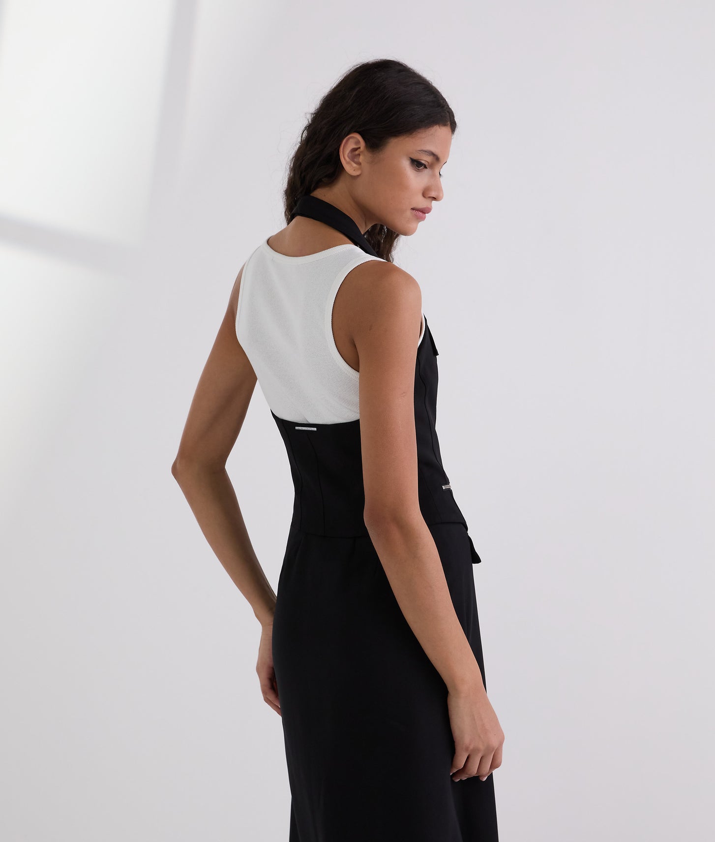 Karl Lagerfeld Halterneck Waistcoat Black