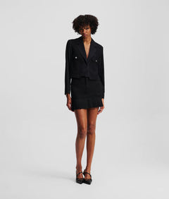 KarlLagerfeld Utility Coated Denim Shoulder Bag Coated Black Denim